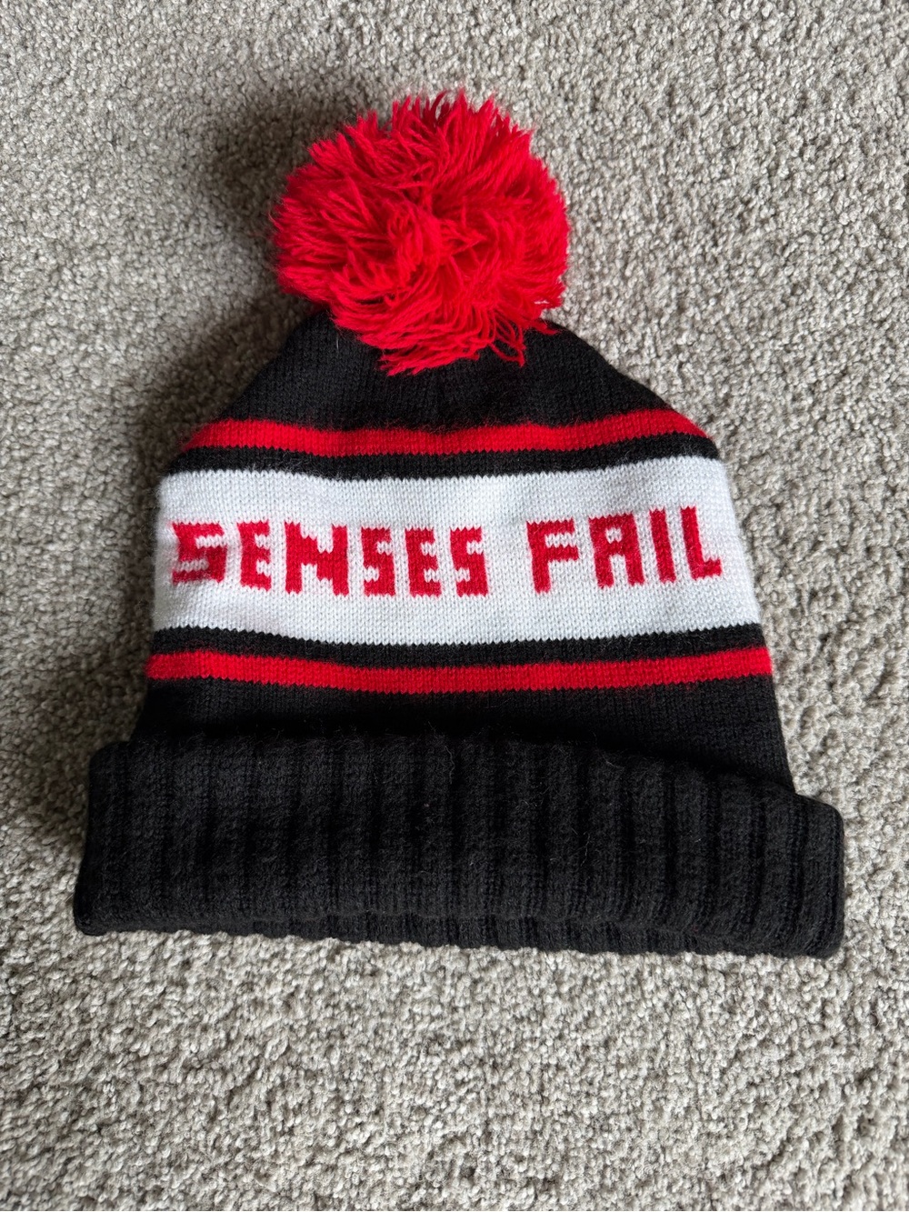 Senses Fail band pom beanie